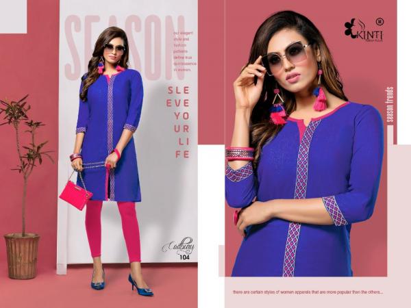 Kinti Cadbury Silk Designer Embroidery Kurti 